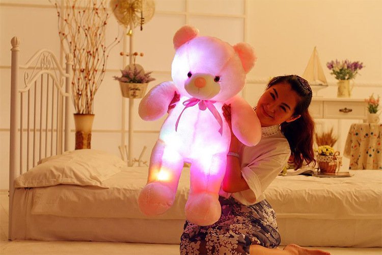 Creative Light Up LED Teddy Bear Stuffed Animals Plush Toy Colorful Glowing Christmas Gift For Kids Pillow - Image 9