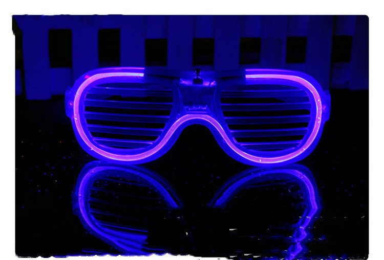Luminous Glasses LED Light Up Glasses Party Decoration Purple Color Luminous Shutter Shades Glow Glasses Children Adults Holiday Accessories Gift - Image 7