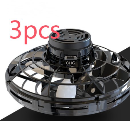 Mini Fingertip Gyro Interactive Decompression Toy Drone LED UFO Type Flying Helicopter Spinner Toy Kids - Image 3