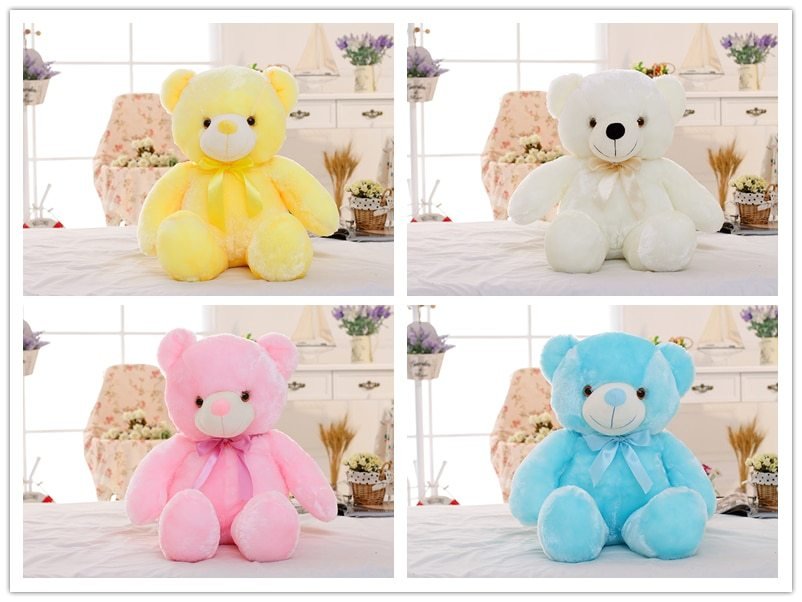 Creative Light Up LED Teddy Bear Stuffed Animals Plush Toy Colorful Glowing Christmas Gift For Kids Pillow - Image 10