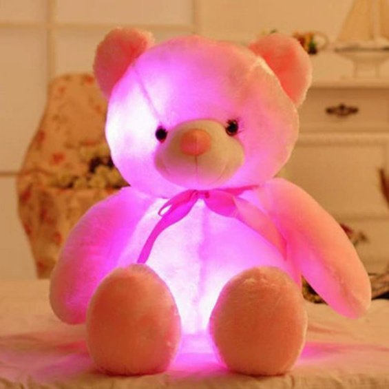 Creative Light Up LED Teddy Bear Stuffed Animals Plush Toy Colorful Glowing Christmas Gift For Kids Pillow - Image 7