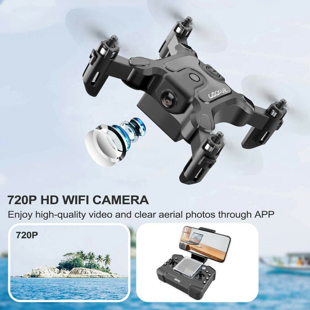 AU- V2 Mini Drone Selfie WIFI FPV - HD Camera Foldable Arm RC Quadcopter Toy - Image 6