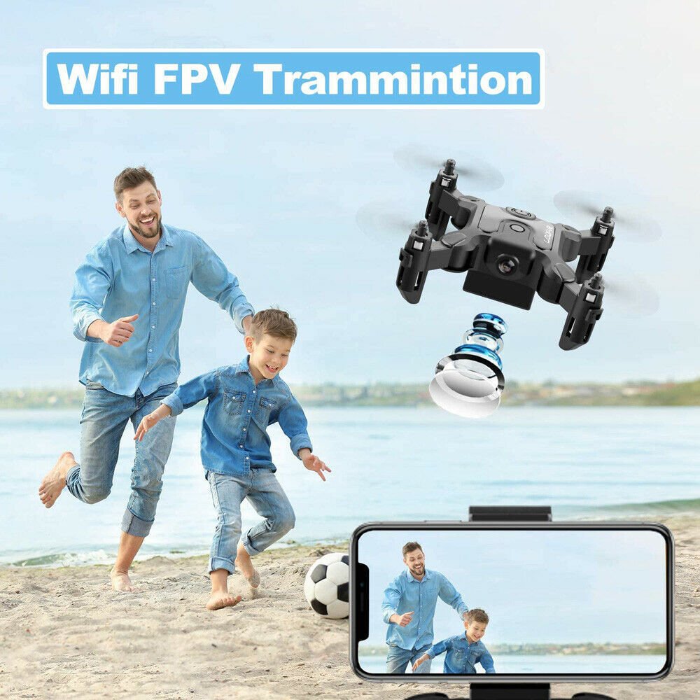 AU- V2 Mini Drone Selfie WIFI FPV - HD Camera Foldable Arm RC Quadcopter Toy - Image 3